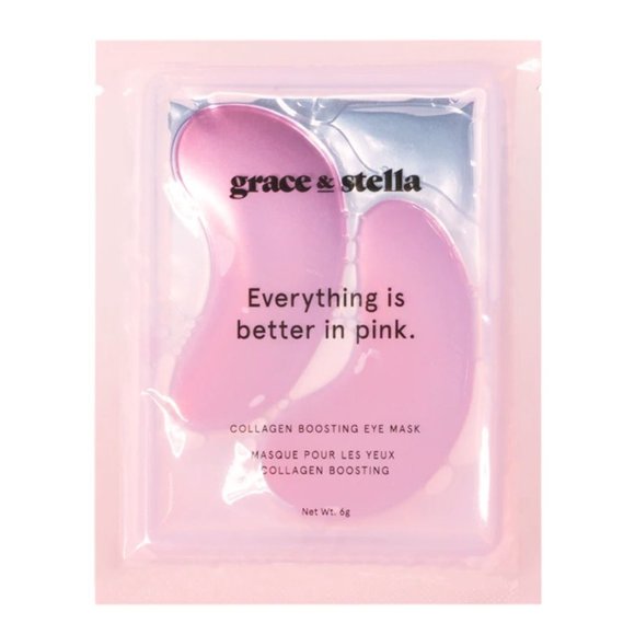 Grace & Stella Everything is Better in Pink Collagen Boosting Eye Masks -12 pair - Picture 1 of 5